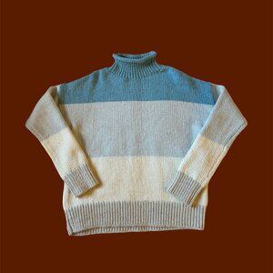 xs/s blue and white striped knit sweater